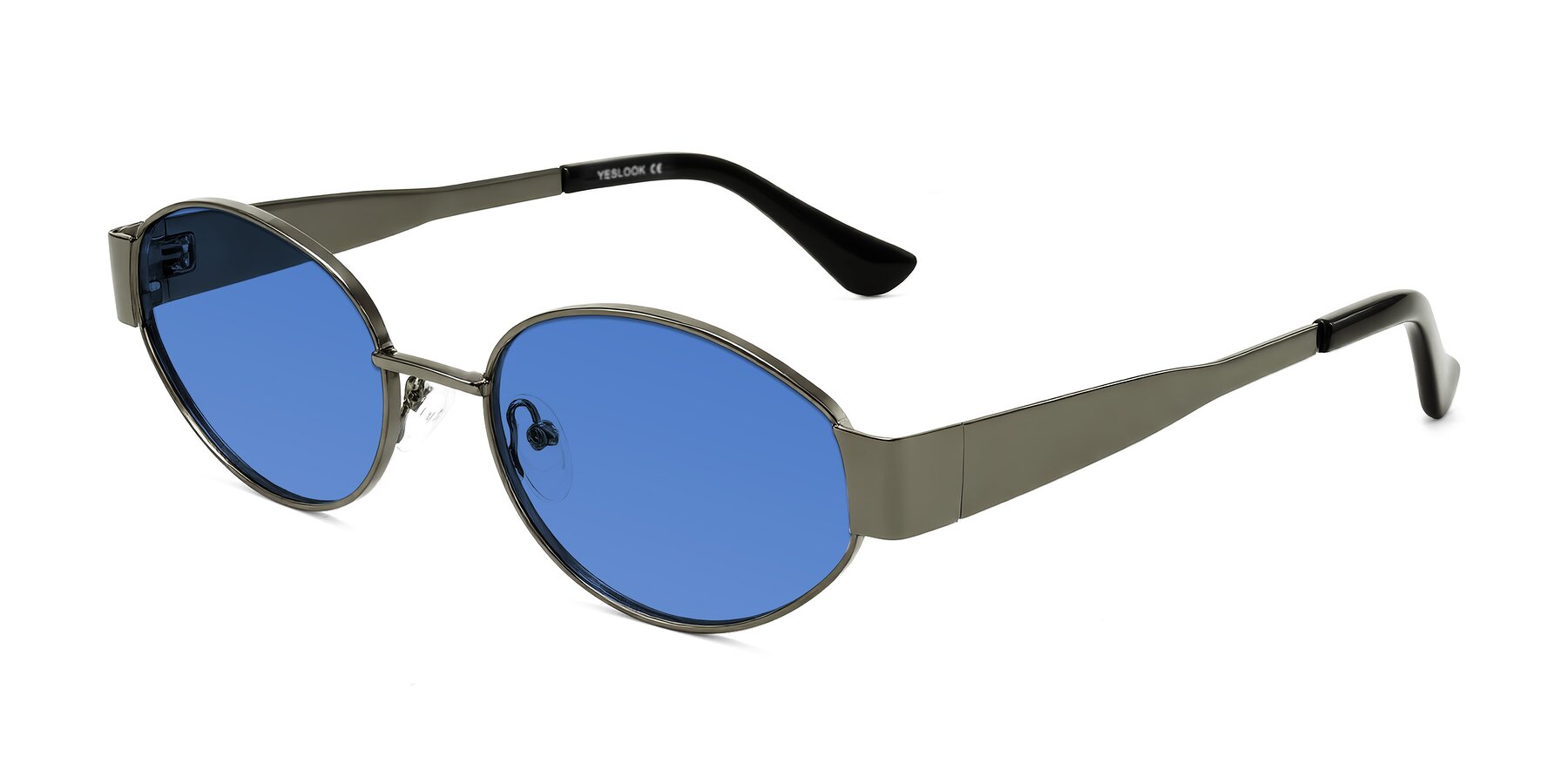 Angle of Kadrid in Gunmetal with Blue Tinted Lenses