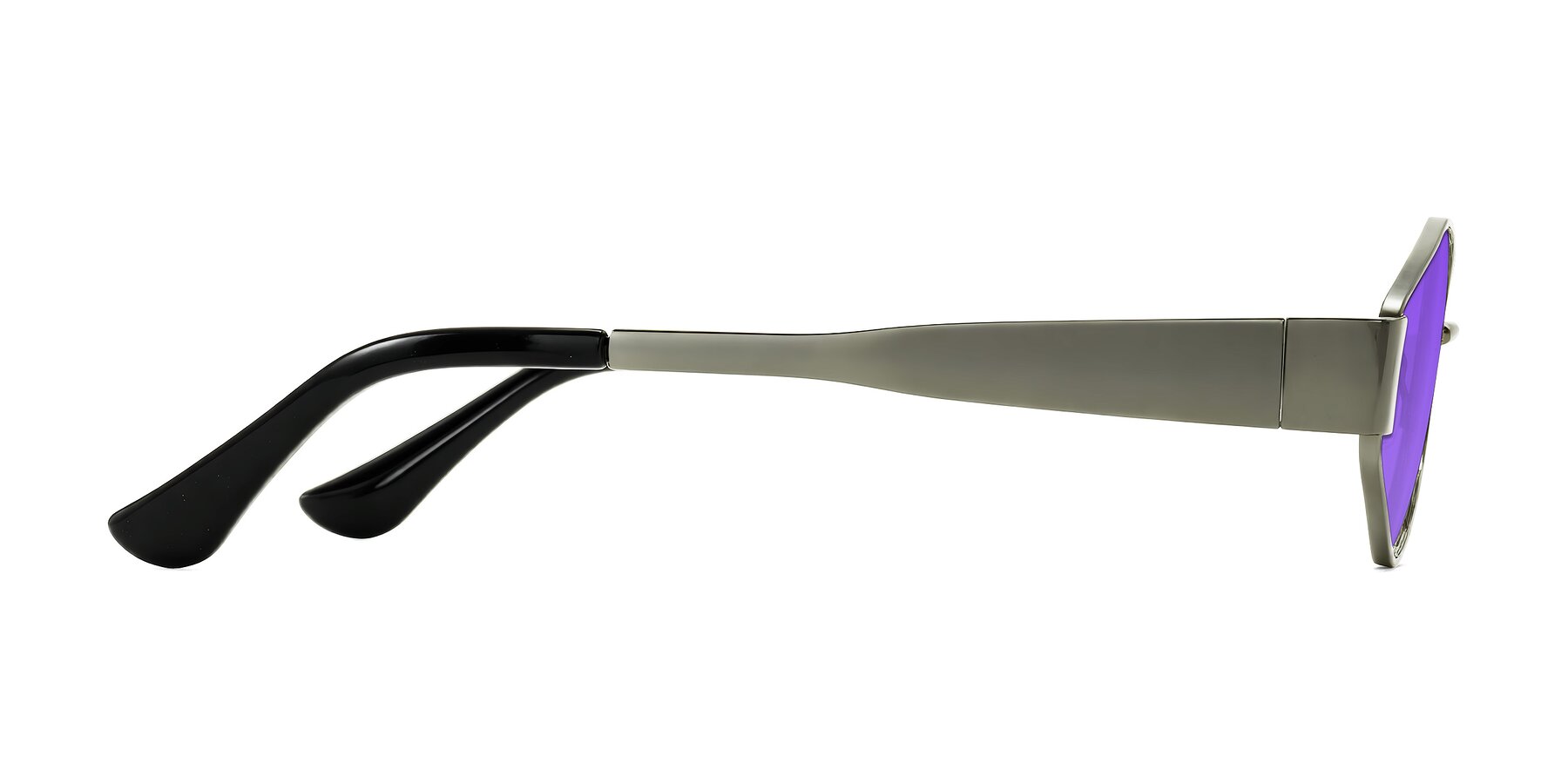 Side of Kadrid in Gunmetal with Purple Tinted Lenses