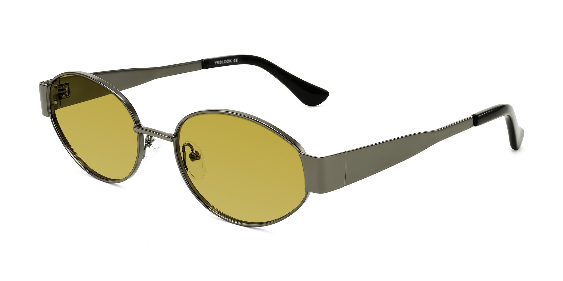 Angle of Kadrid in Gunmetal with Champagne Tinted Lenses