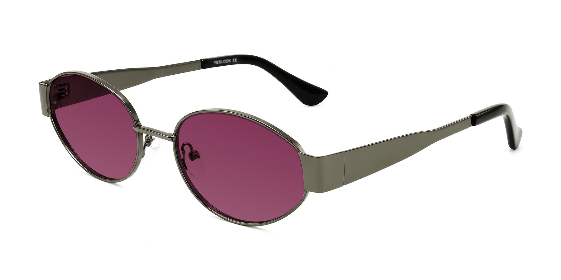 Angle of Kadrid in Gunmetal with Wine Tinted Lenses