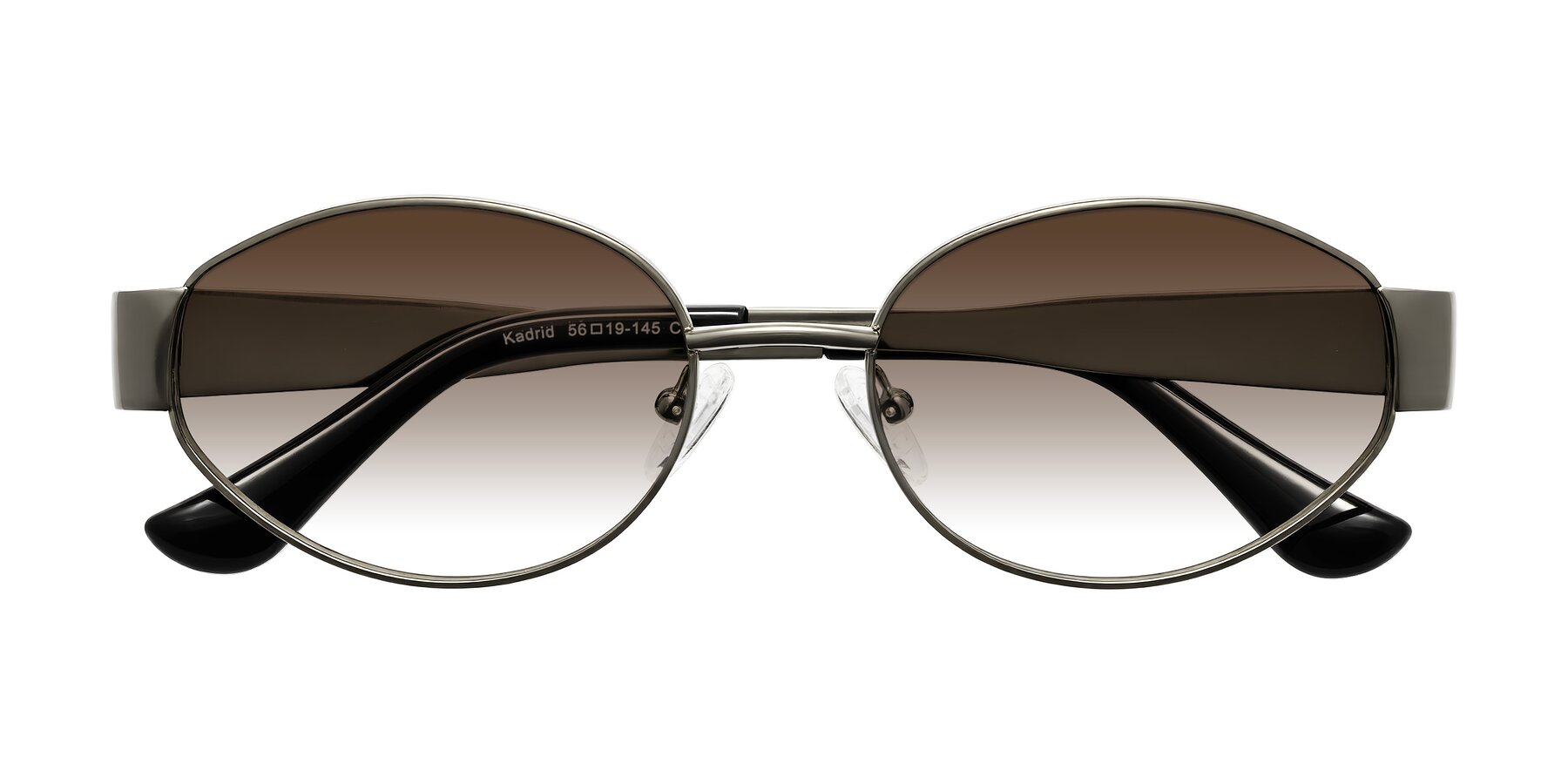 Folded Front of Kadrid in Gunmetal with Brown Gradient Lenses