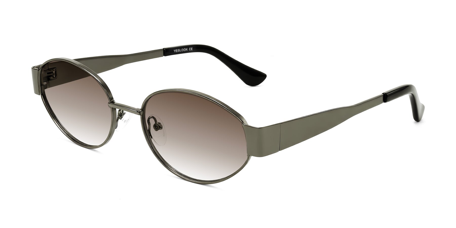 Angle of Kadrid in Gunmetal with Brown Gradient Lenses
