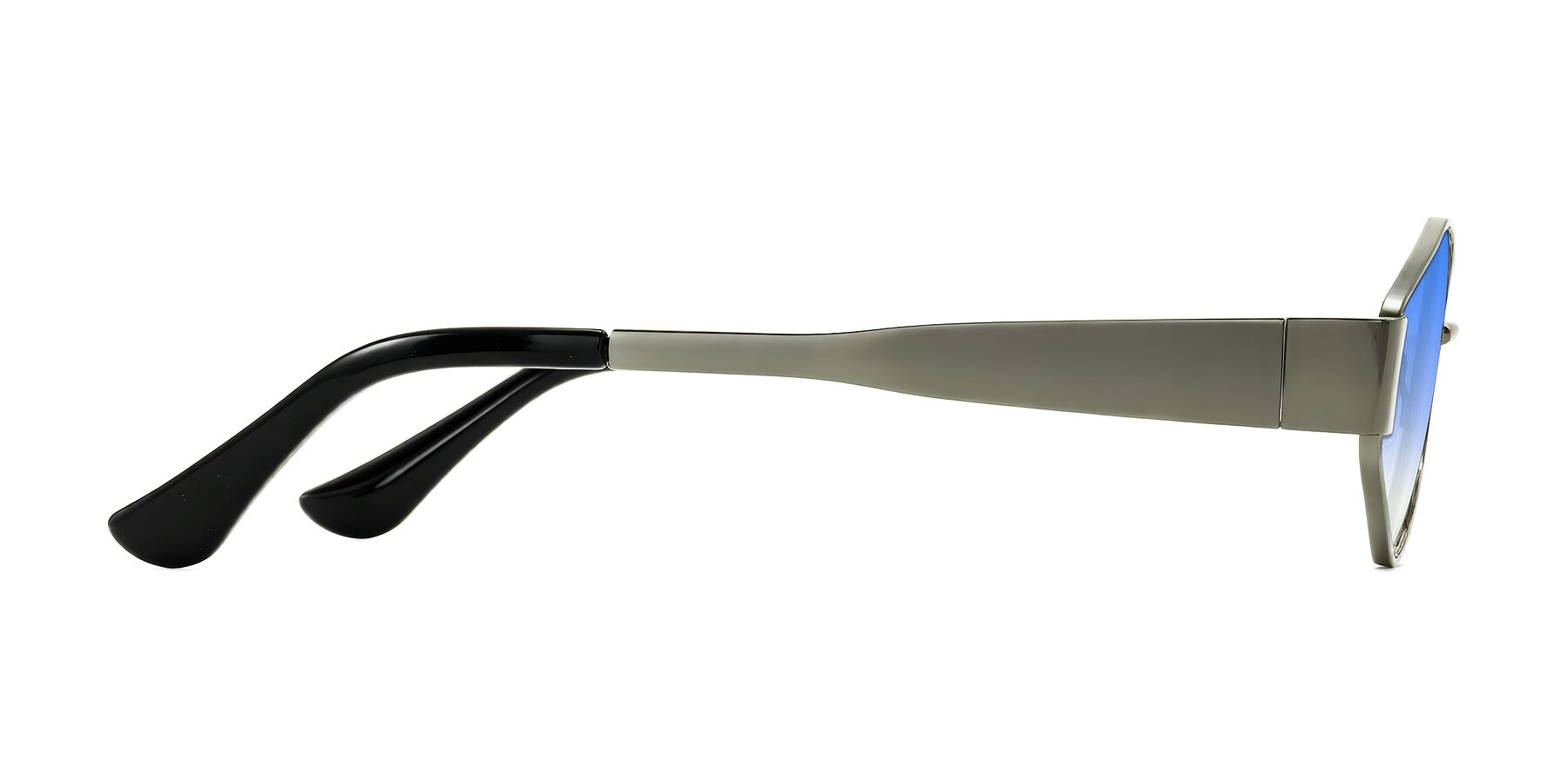 Side of Kadrid in Gunmetal with Blue Gradient Lenses