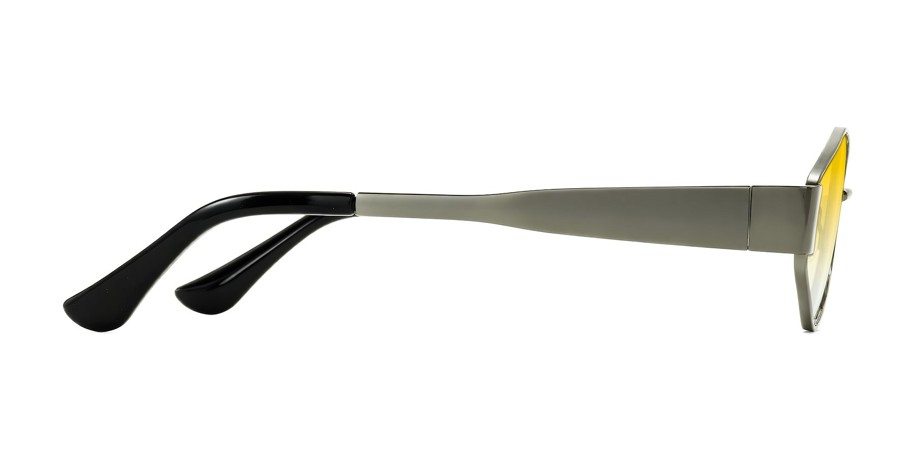 Side of Kadrid in Gunmetal with Yellow Gradient Lenses