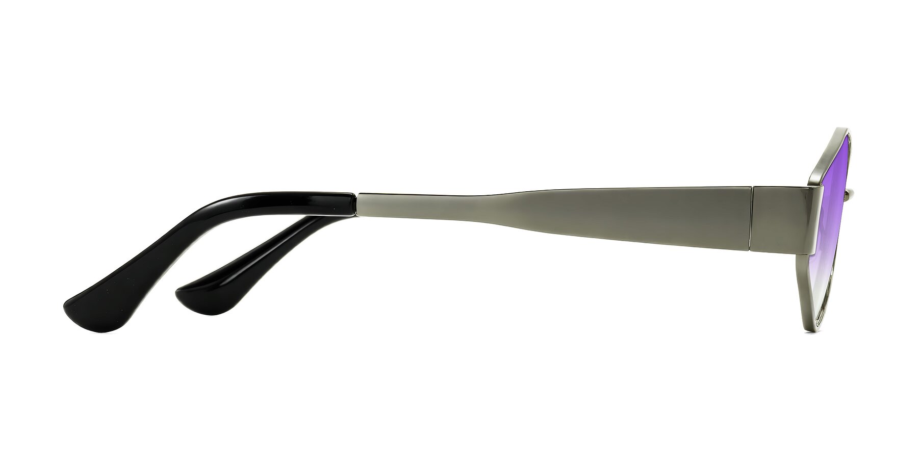 Side of Kadrid in Gunmetal with Purple Gradient Lenses