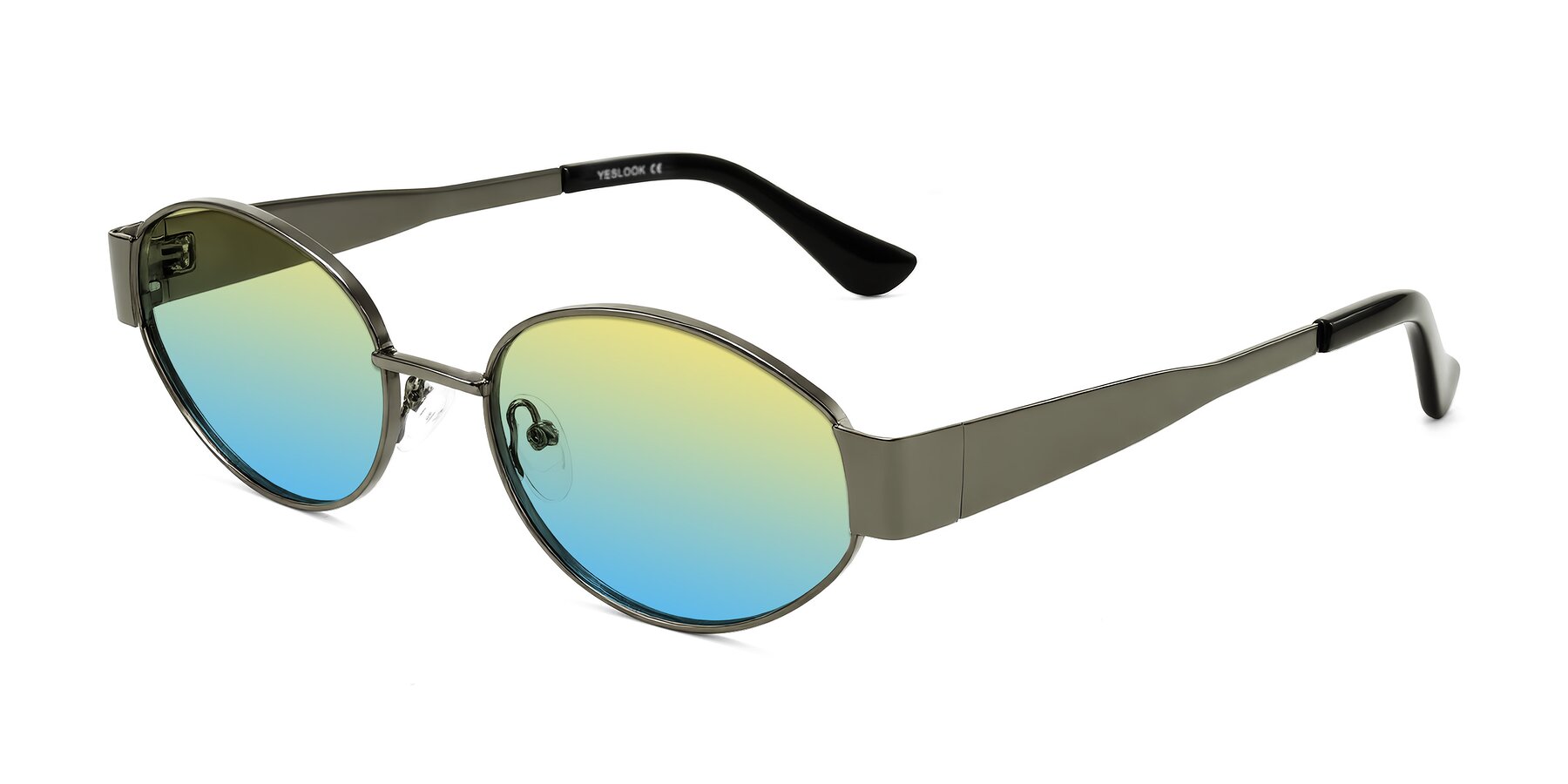 Angle of Kadrid in Gunmetal with Yellow / Blue Gradient Lenses