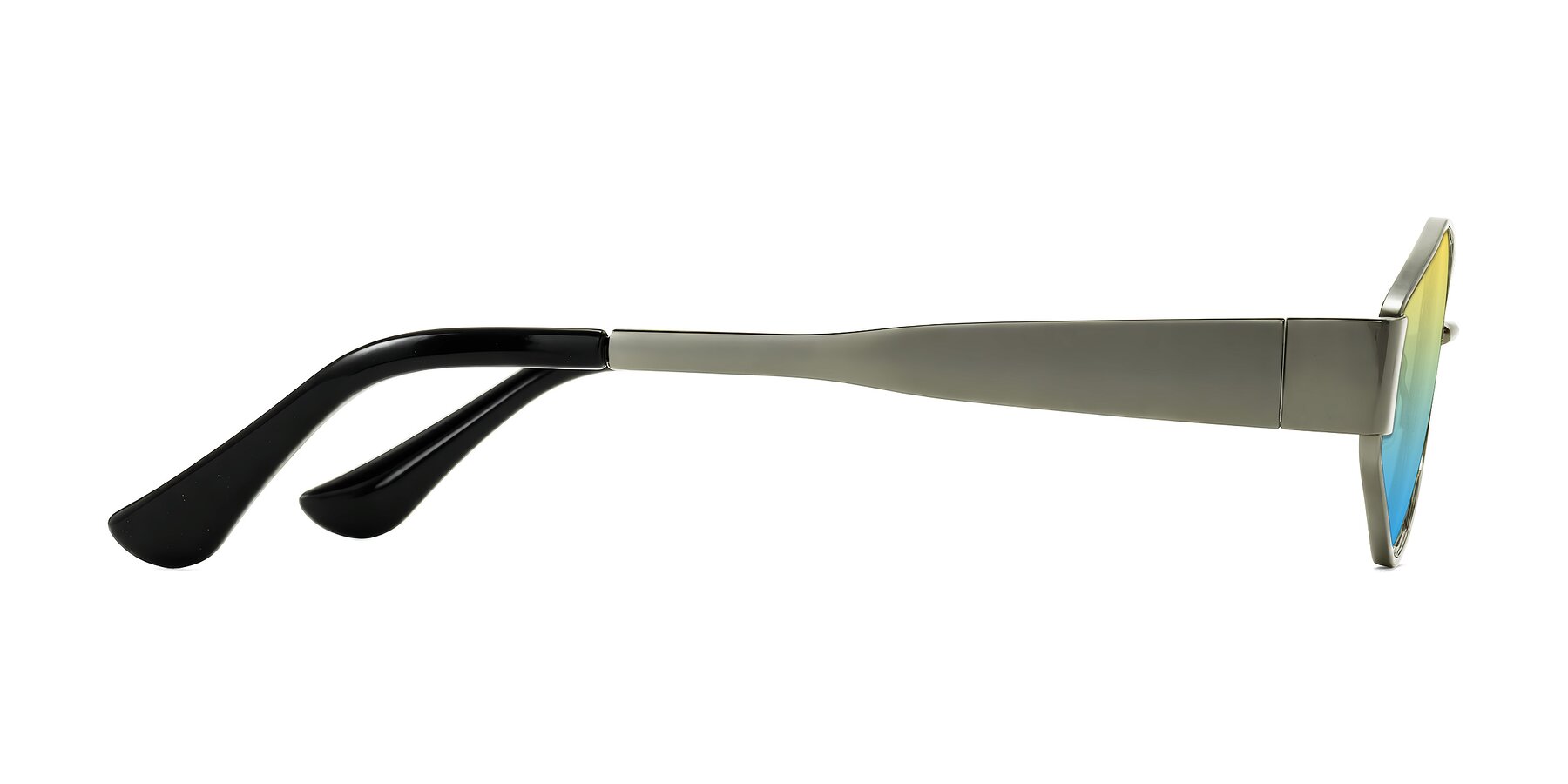 Side of Kadrid in Gunmetal with Yellow / Blue Gradient Lenses