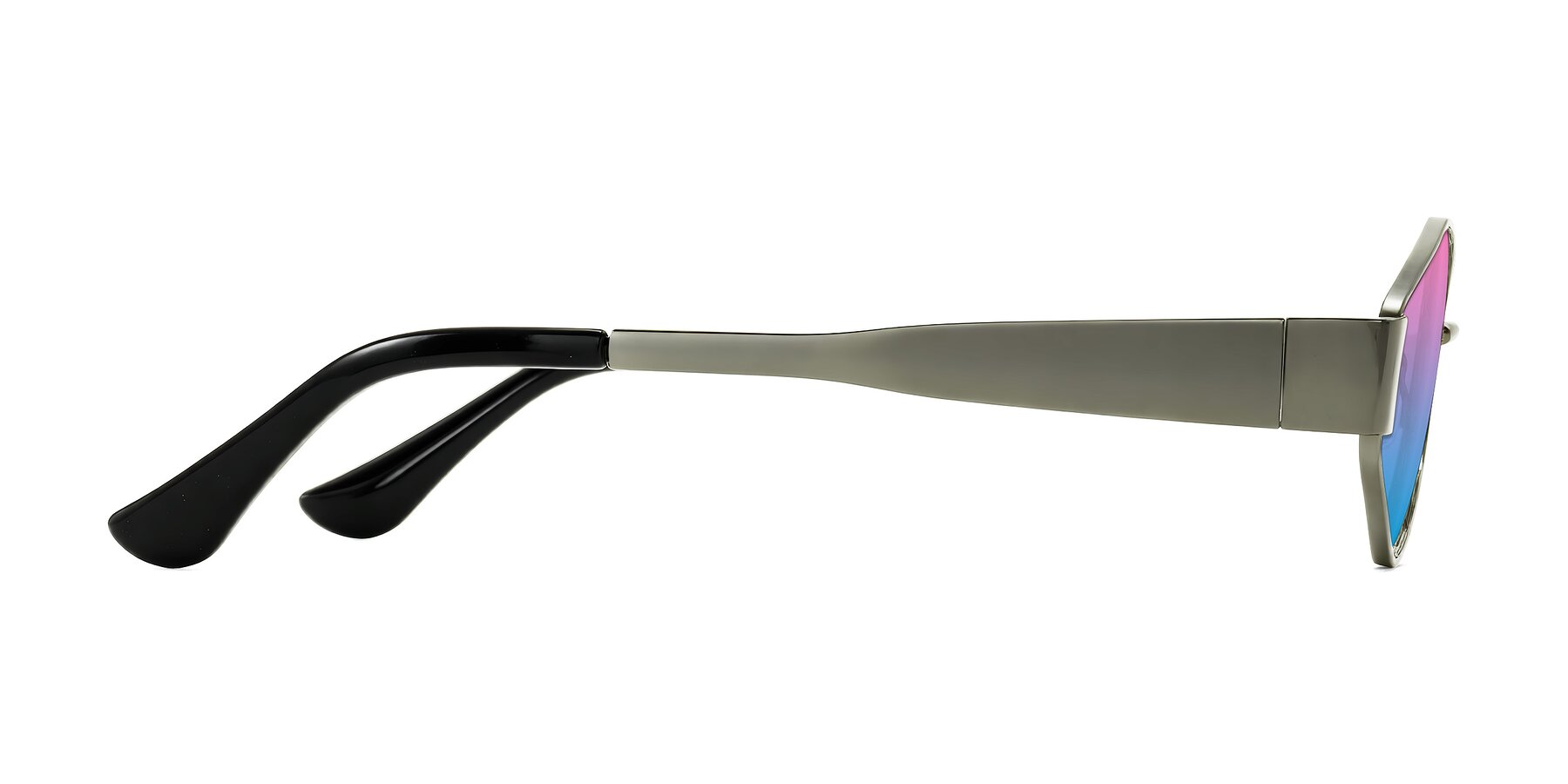 Side of Kadrid in Gunmetal with Pink / Blue Gradient Lenses