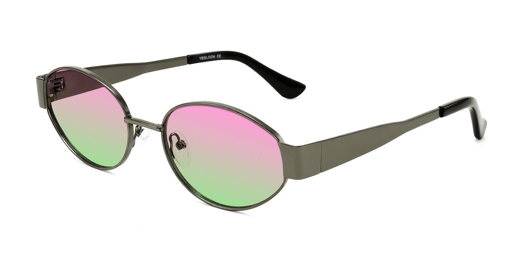 Angle of Kadrid in Gunmetal with Pink / Green Gradient Lenses
