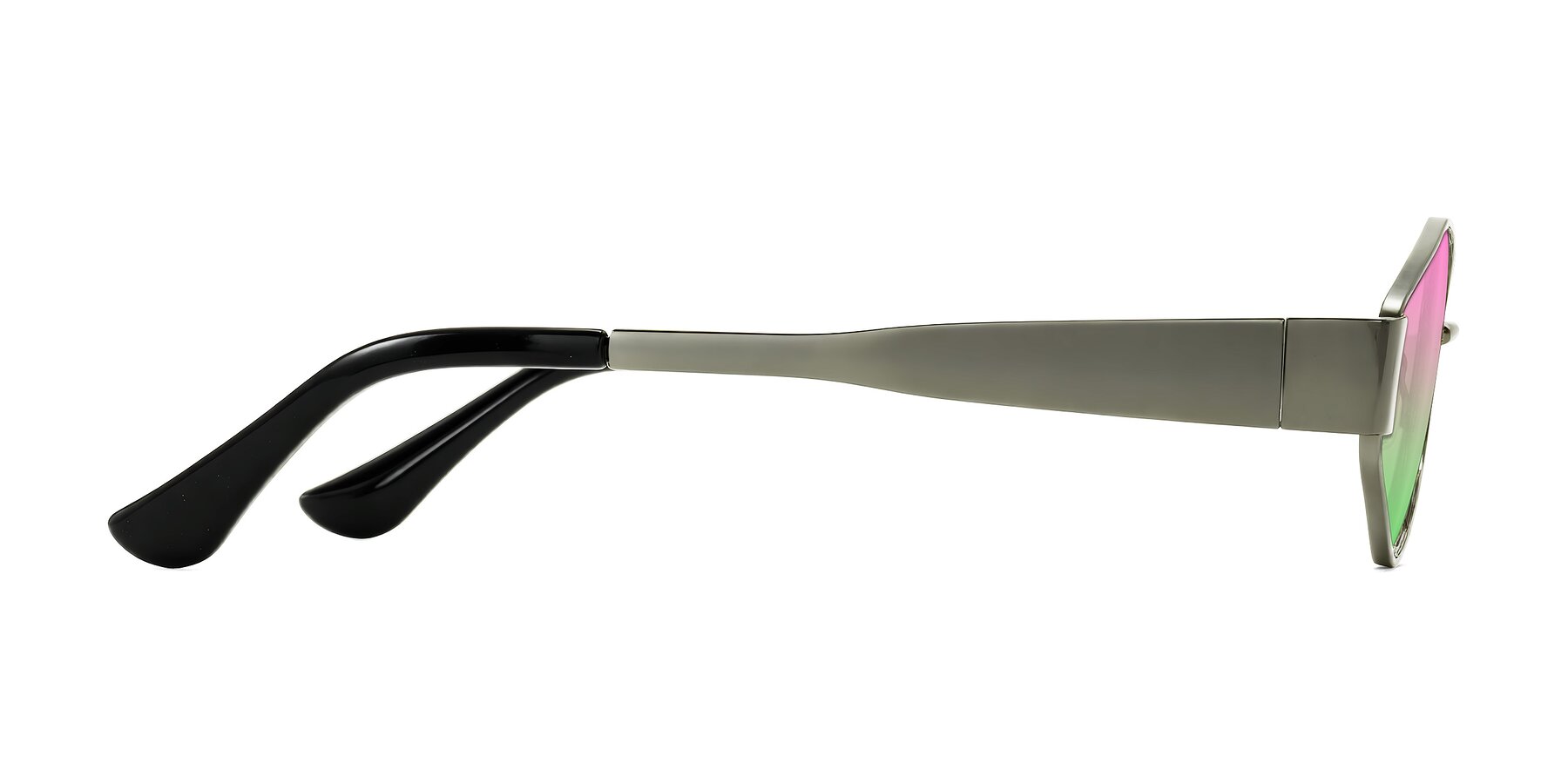 Side of Kadrid in Gunmetal with Pink / Green Gradient Lenses