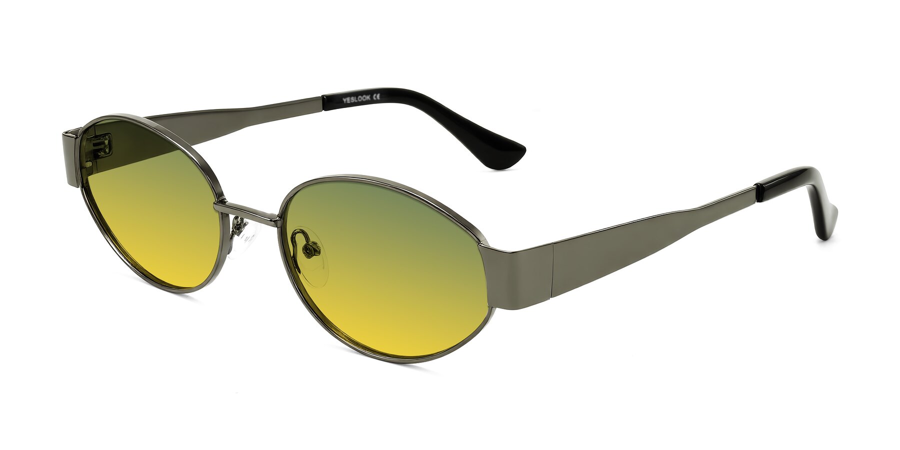 Angle of Kadrid in Gunmetal with Green / Yellow Gradient Lenses