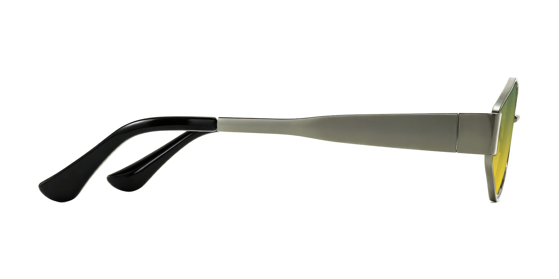 Side of Kadrid in Gunmetal with Green / Yellow Gradient Lenses