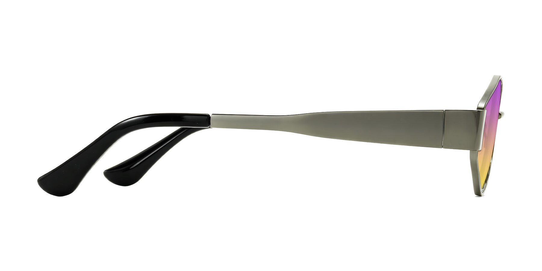 Side of Kadrid in Gunmetal with Purple / Yellow Gradient Lenses