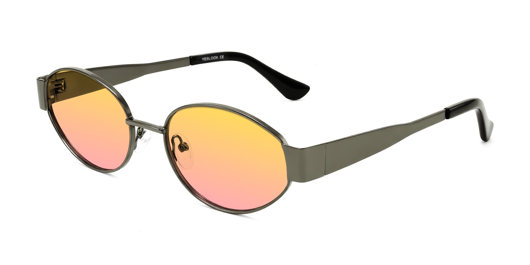 Angle of Kadrid in Gunmetal with Yellow / Pink Gradient Lenses