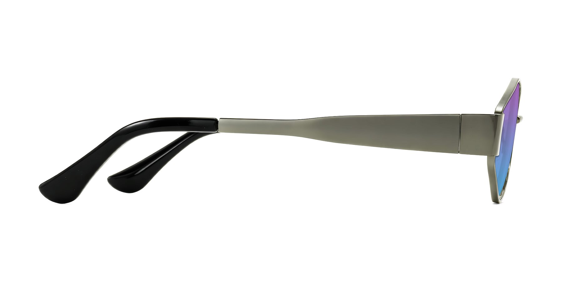Side of Kadrid in Gunmetal with Purple / Blue Gradient Lenses