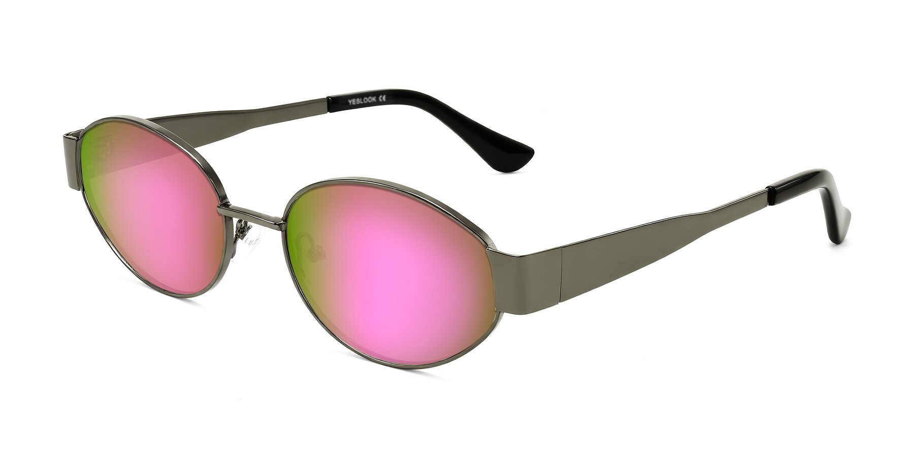 Angle of Kadrid in Gunmetal with Pink Mirrored Lenses