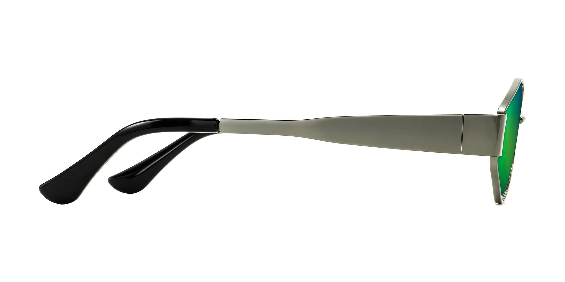 Side of Kadrid in Gunmetal with Green Mirrored Lenses