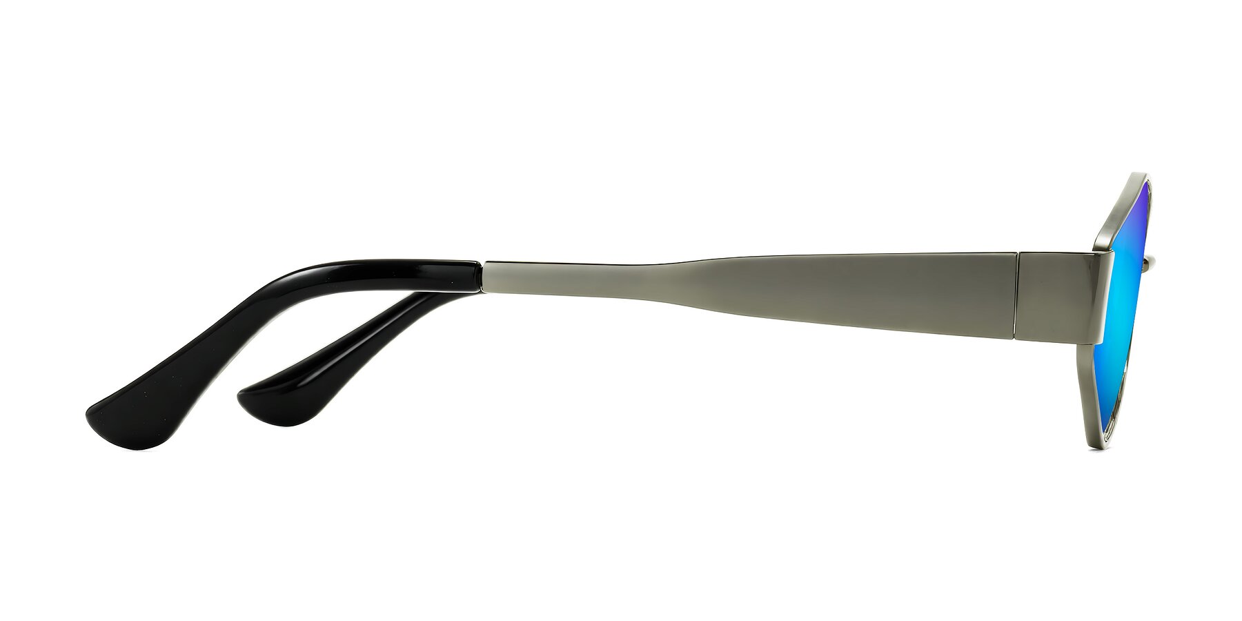 Side of Kadrid in Gunmetal with Blue Mirrored Lenses