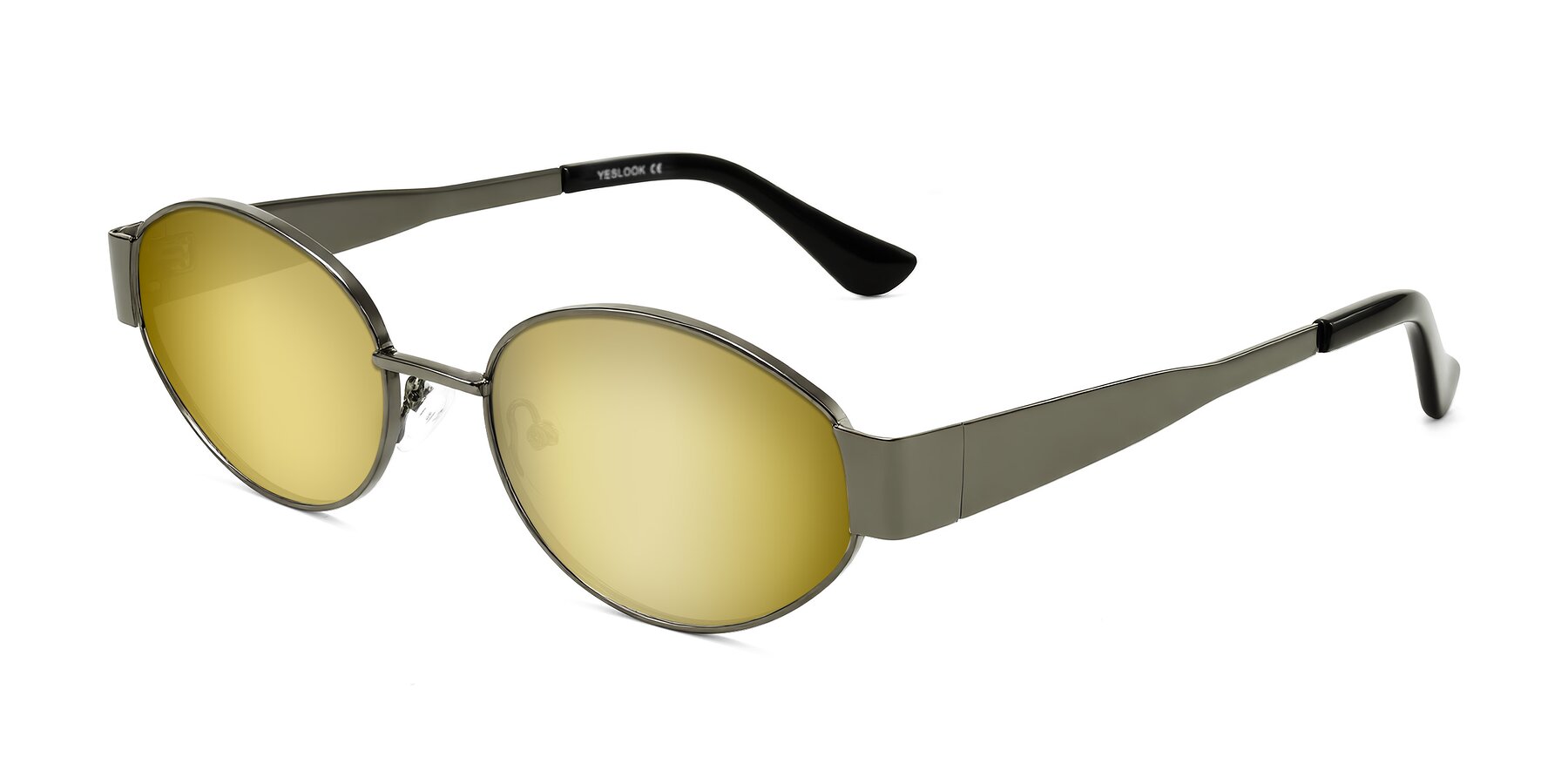 Angle of Kadrid in Gunmetal with Gold Mirrored Lenses