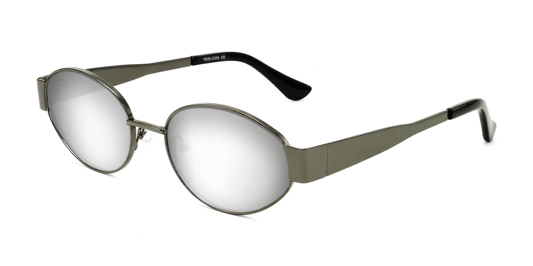 Angle of Kadrid in Gunmetal with Silver Mirrored Lenses