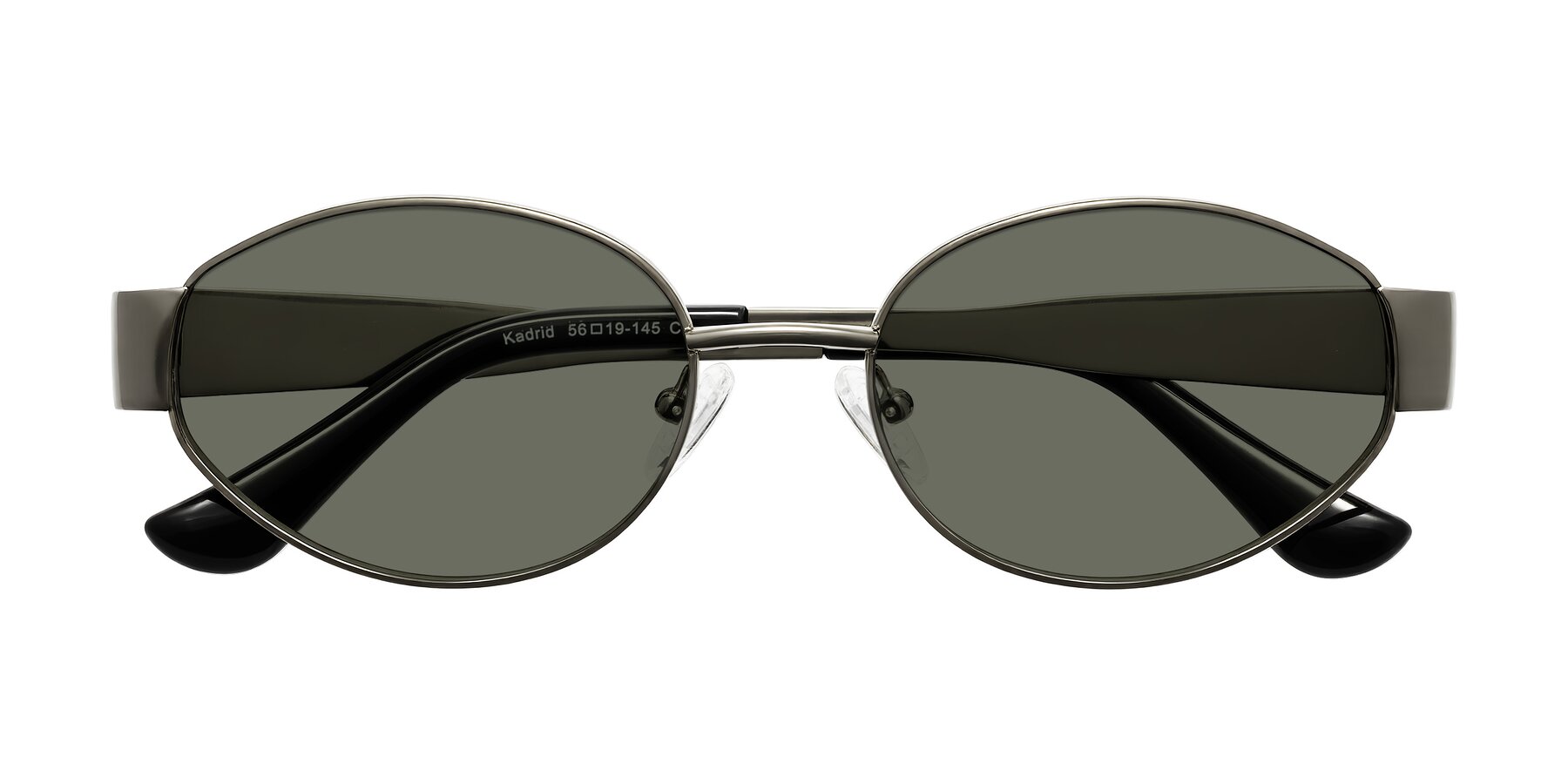 Folded Front of Kadrid in Gunmetal with Gray Polarized Lenses