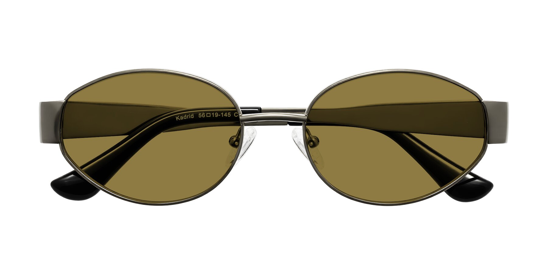 Folded Front of Kadrid in Gunmetal with Brown Polarized Lenses