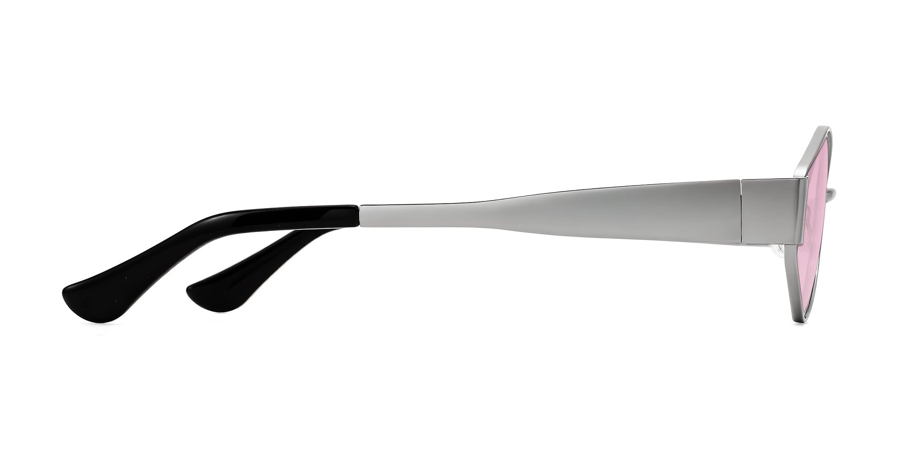 Side of Kadrid in Silver with Light Pink Tinted Lenses