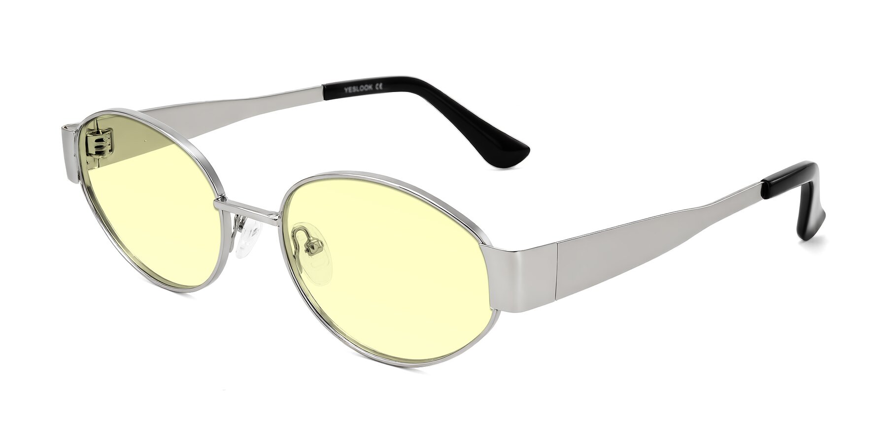 Angle of Kadrid in Silver with Light Yellow Tinted Lenses