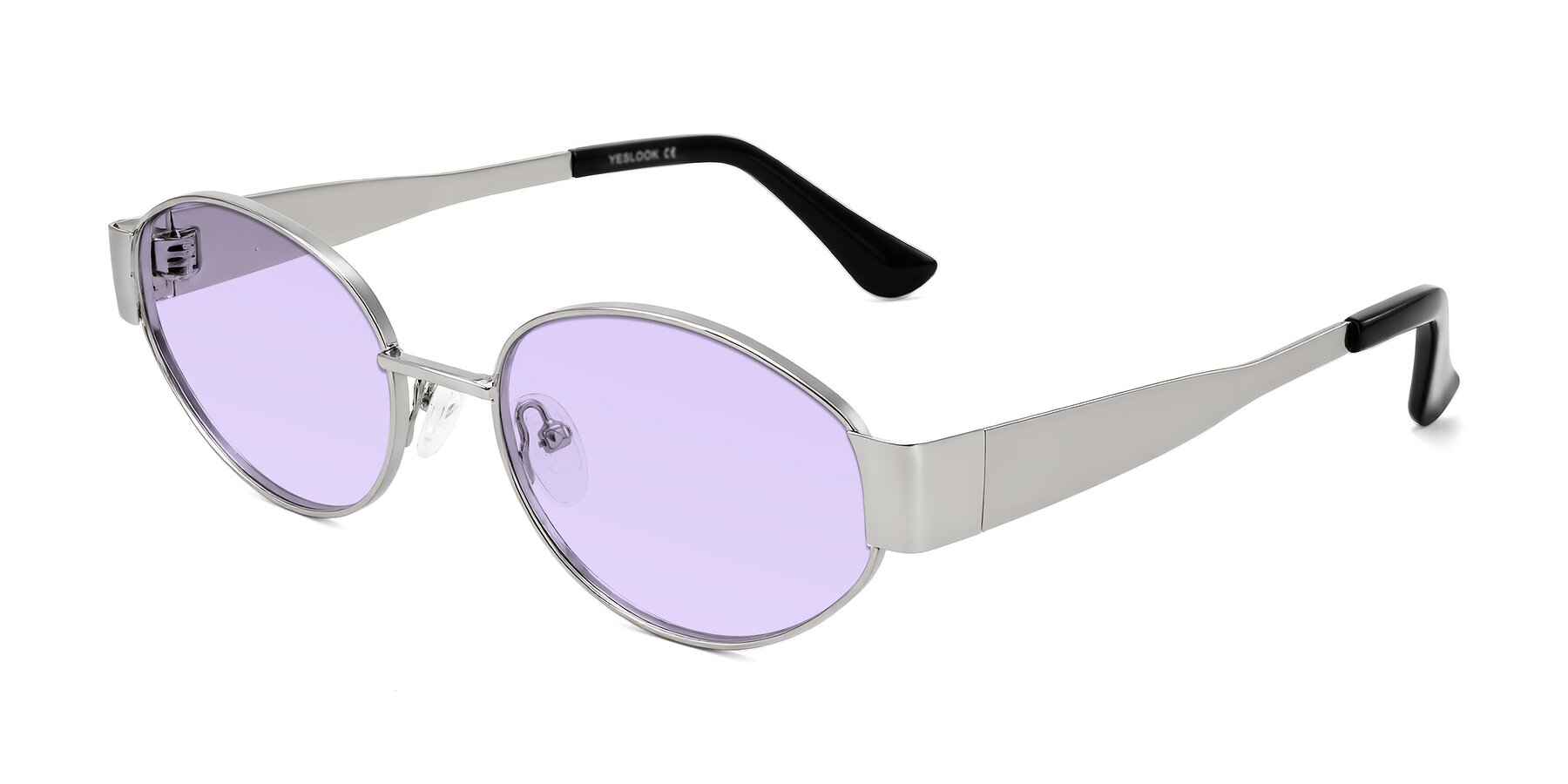 Angle of Kadrid in Silver with Light Purple Tinted Lenses