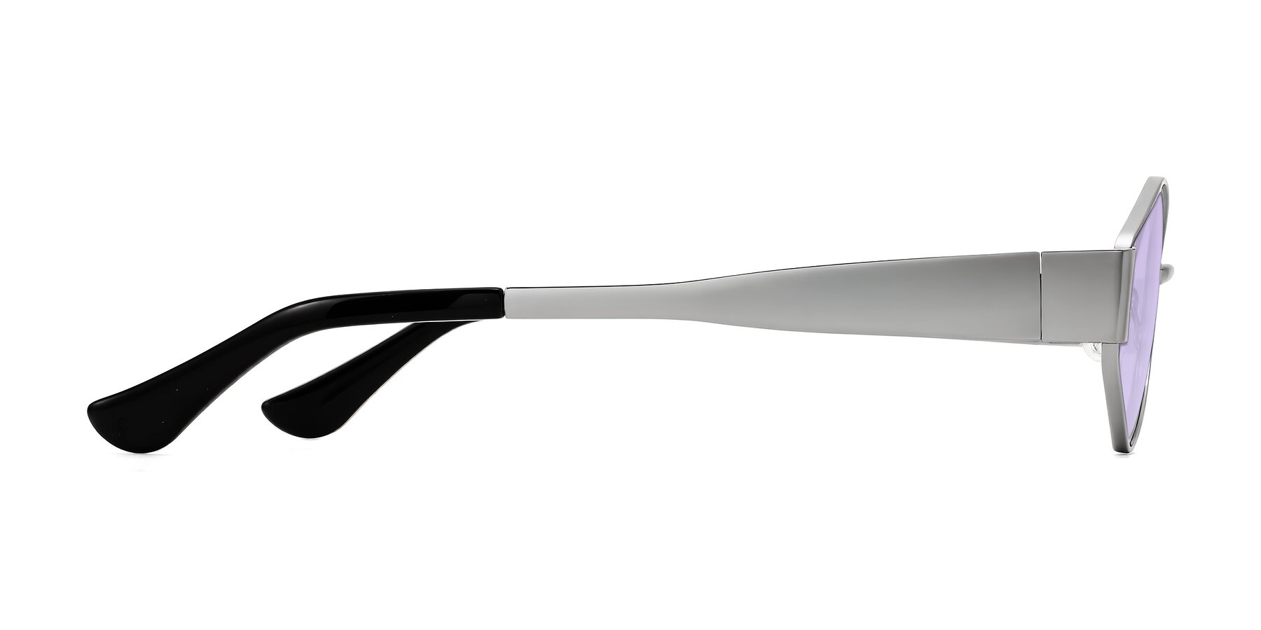 Side of Kadrid in Silver with Light Purple Tinted Lenses