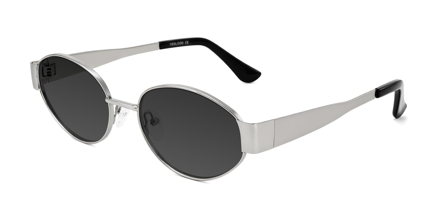 Angle of Kadrid in Silver with Gray Tinted Lenses
