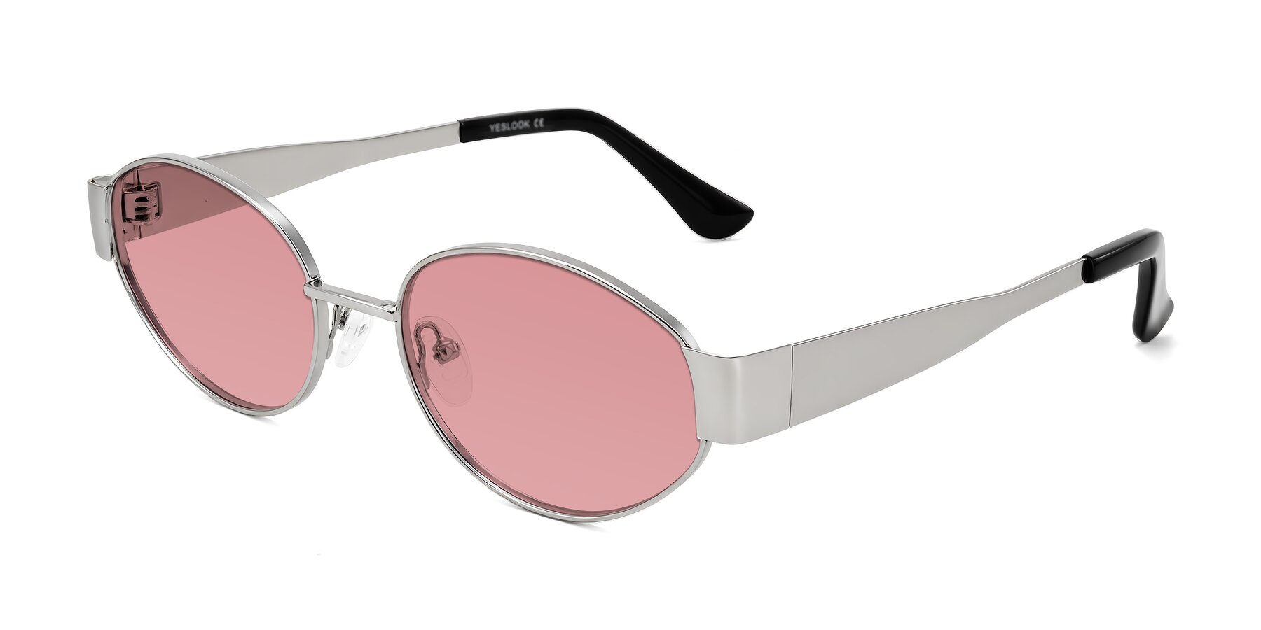 Angle of Kadrid in Silver with Medium Garnet Tinted Lenses