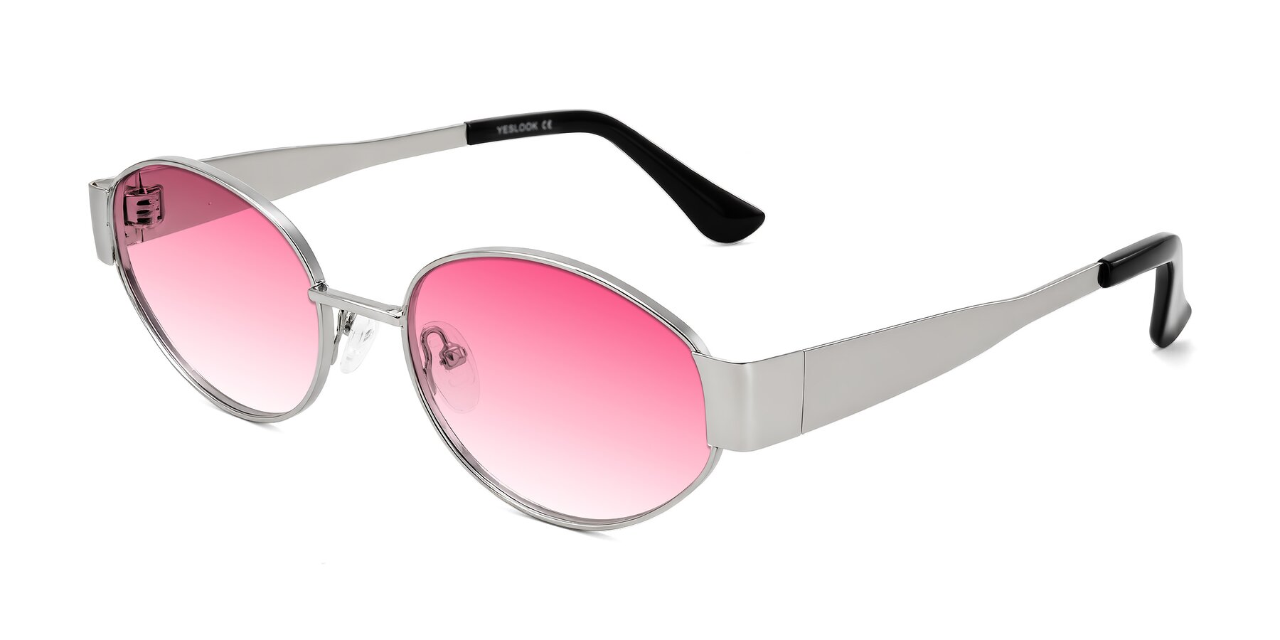 Angle of Kadrid in Silver with Pink Gradient Lenses