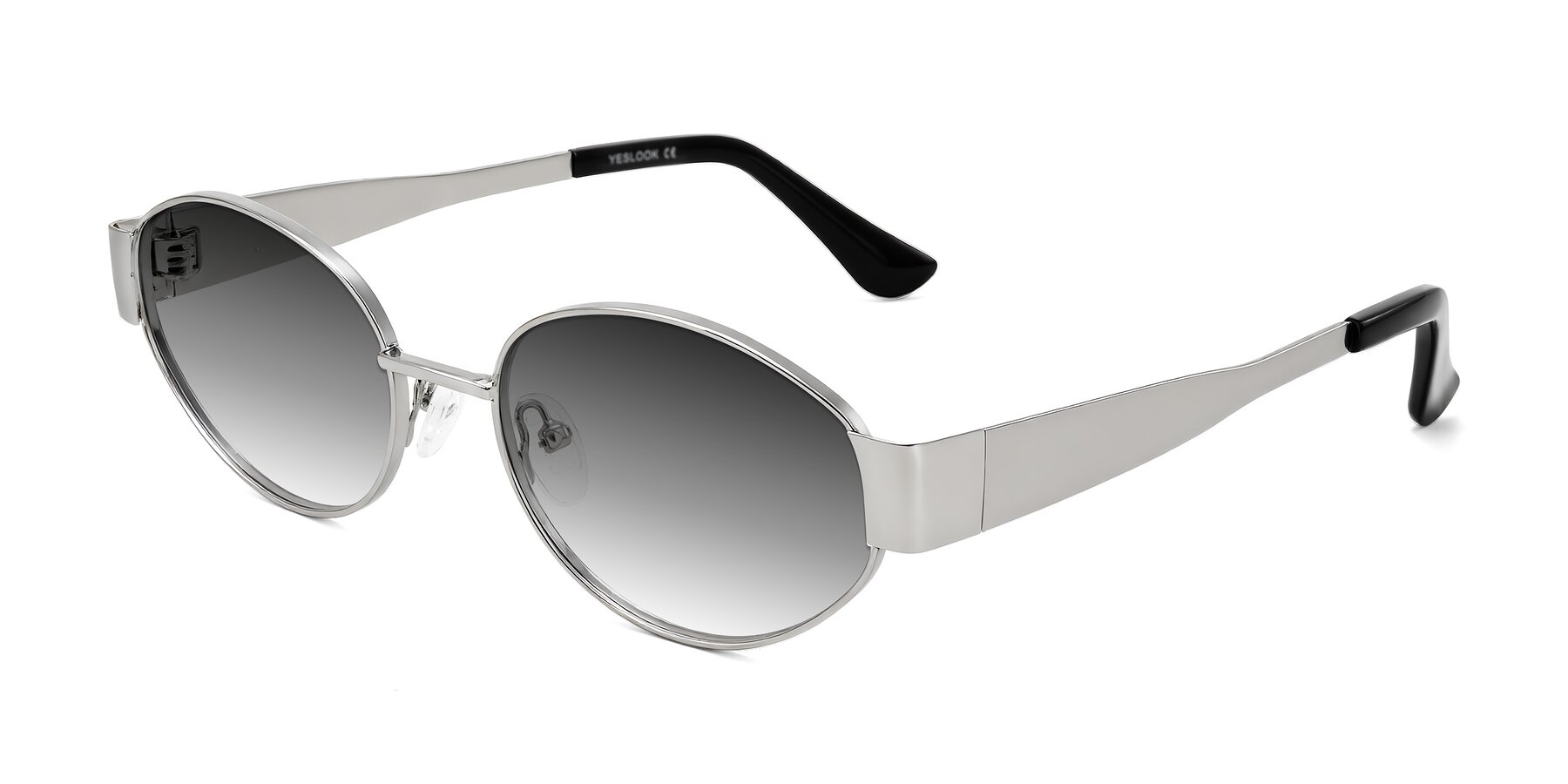 Angle of Kadrid in Silver with Gray Gradient Lenses
