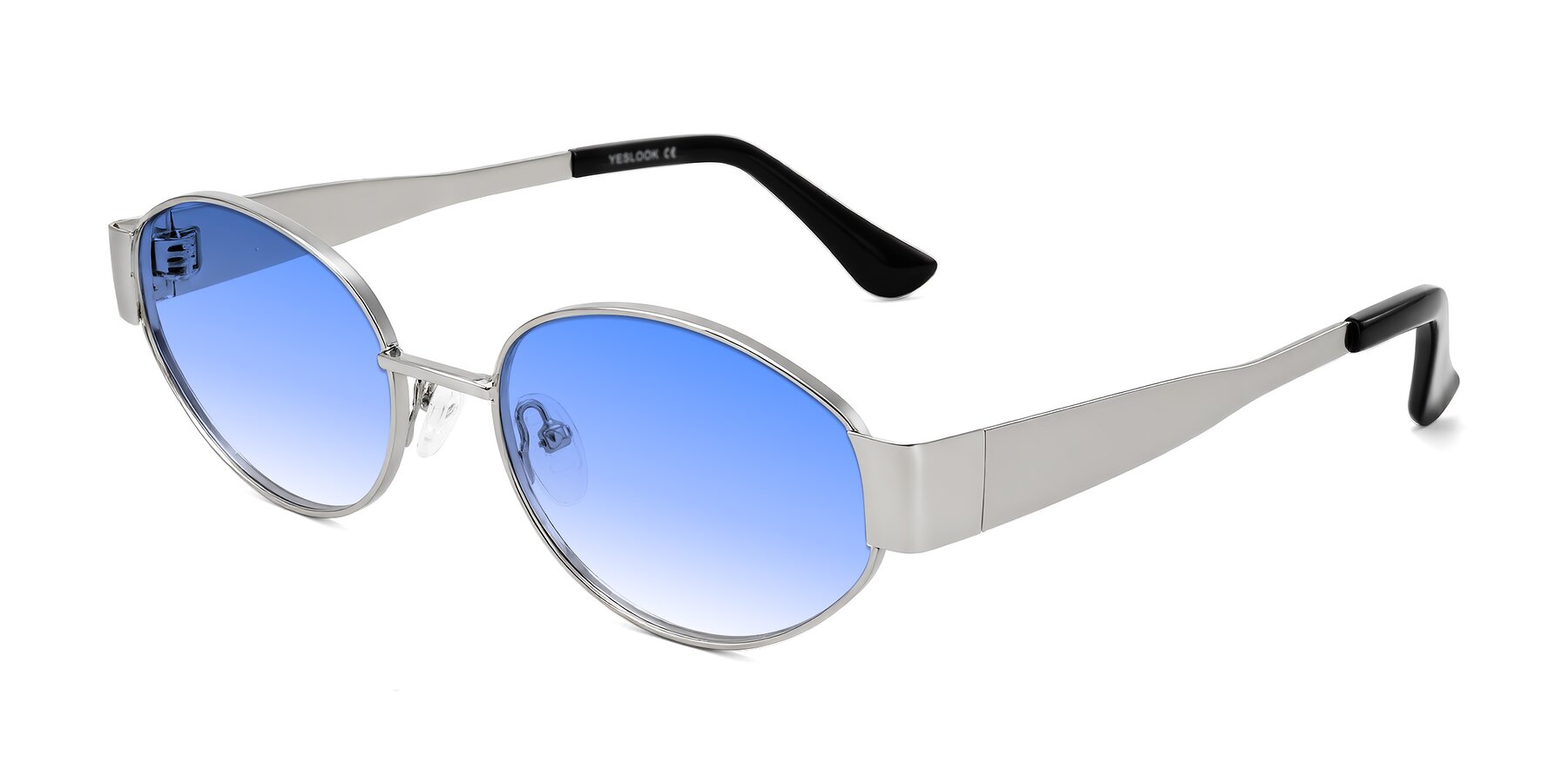 Angle of Kadrid in Silver with Blue Gradient Lenses