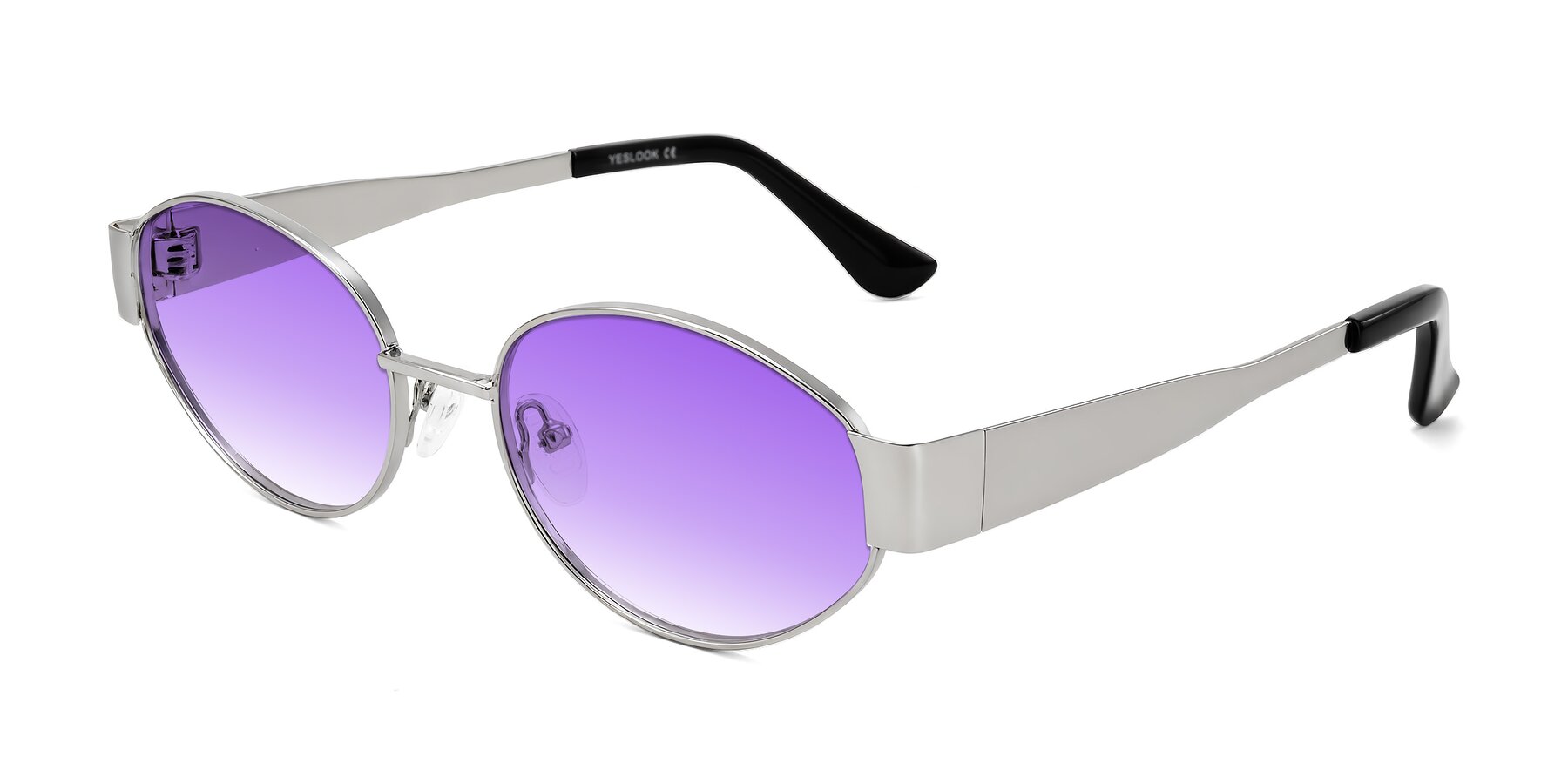 Angle of Kadrid in Silver with Purple Gradient Lenses