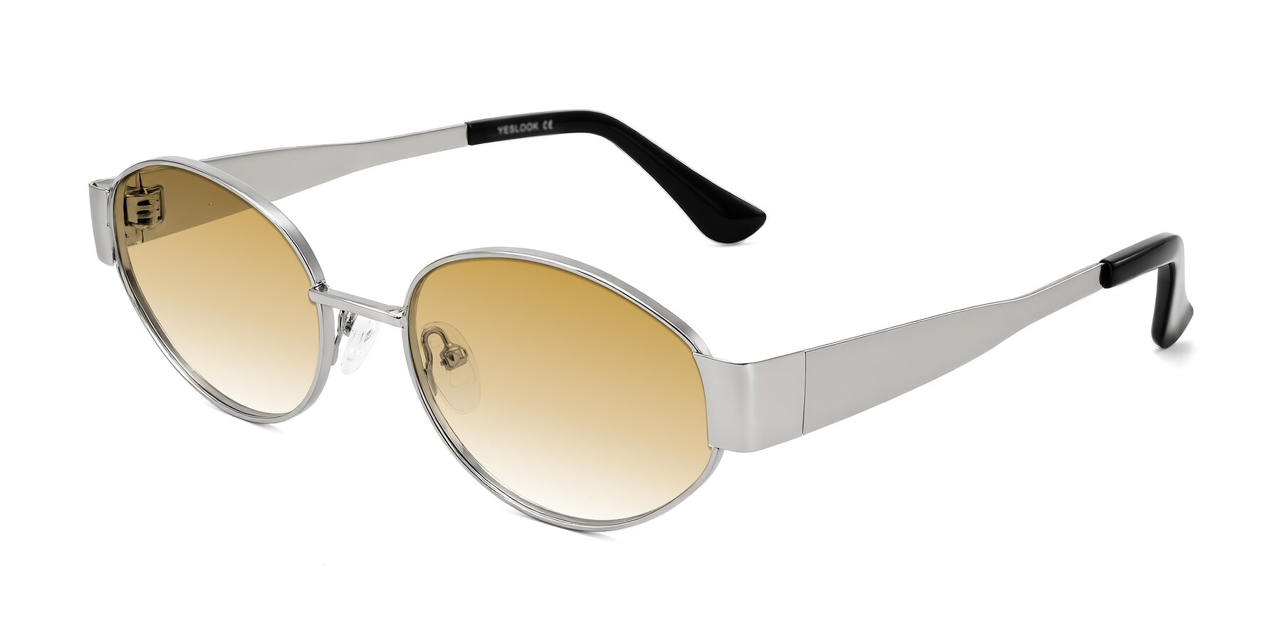 Angle of Kadrid in Silver with Champagne Gradient Lenses