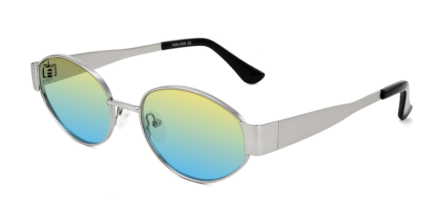 Angle of Kadrid in Silver with Yellow / Blue Gradient Lenses
