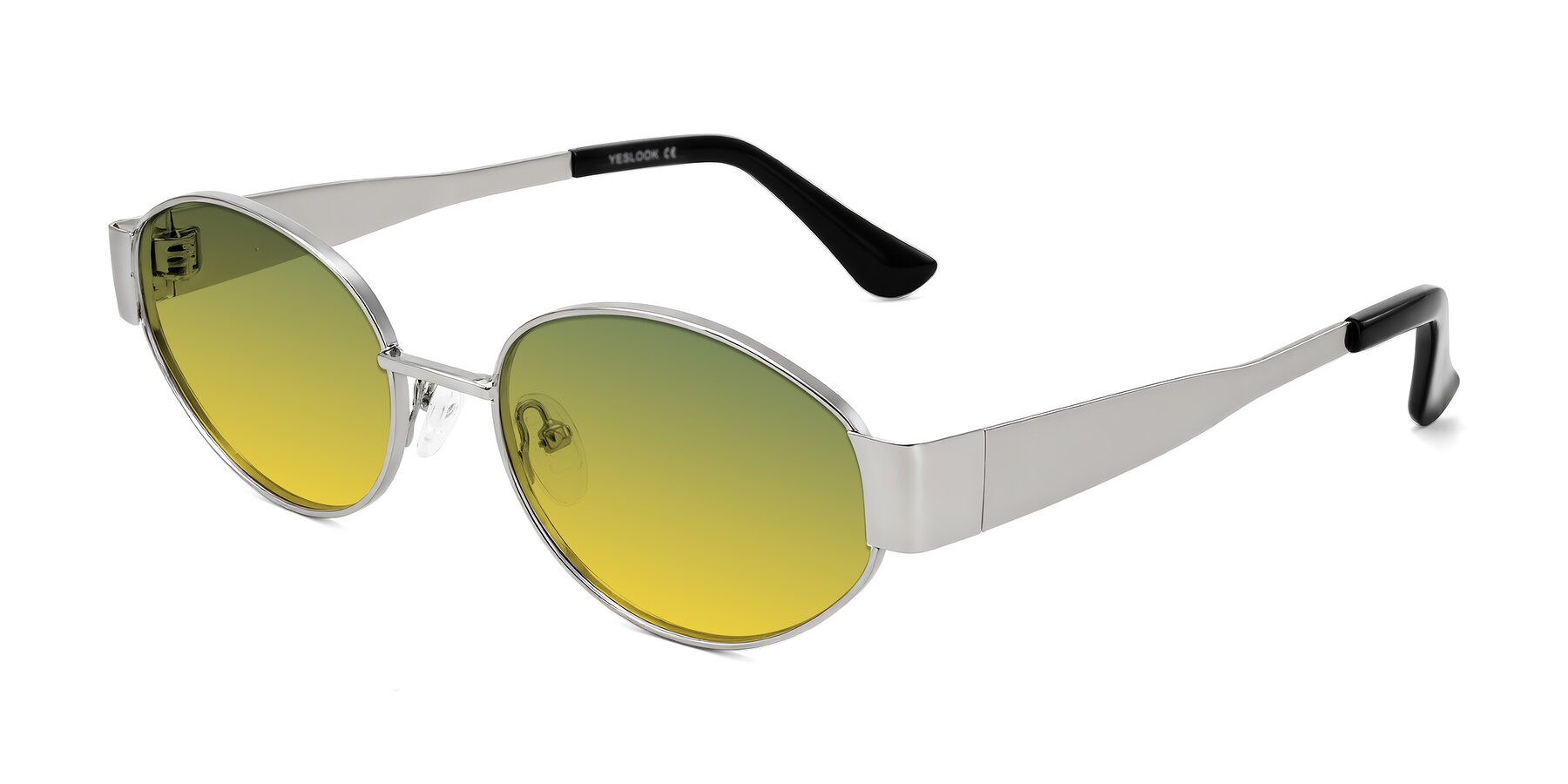 Angle of Kadrid in Silver with Green / Yellow Gradient Lenses