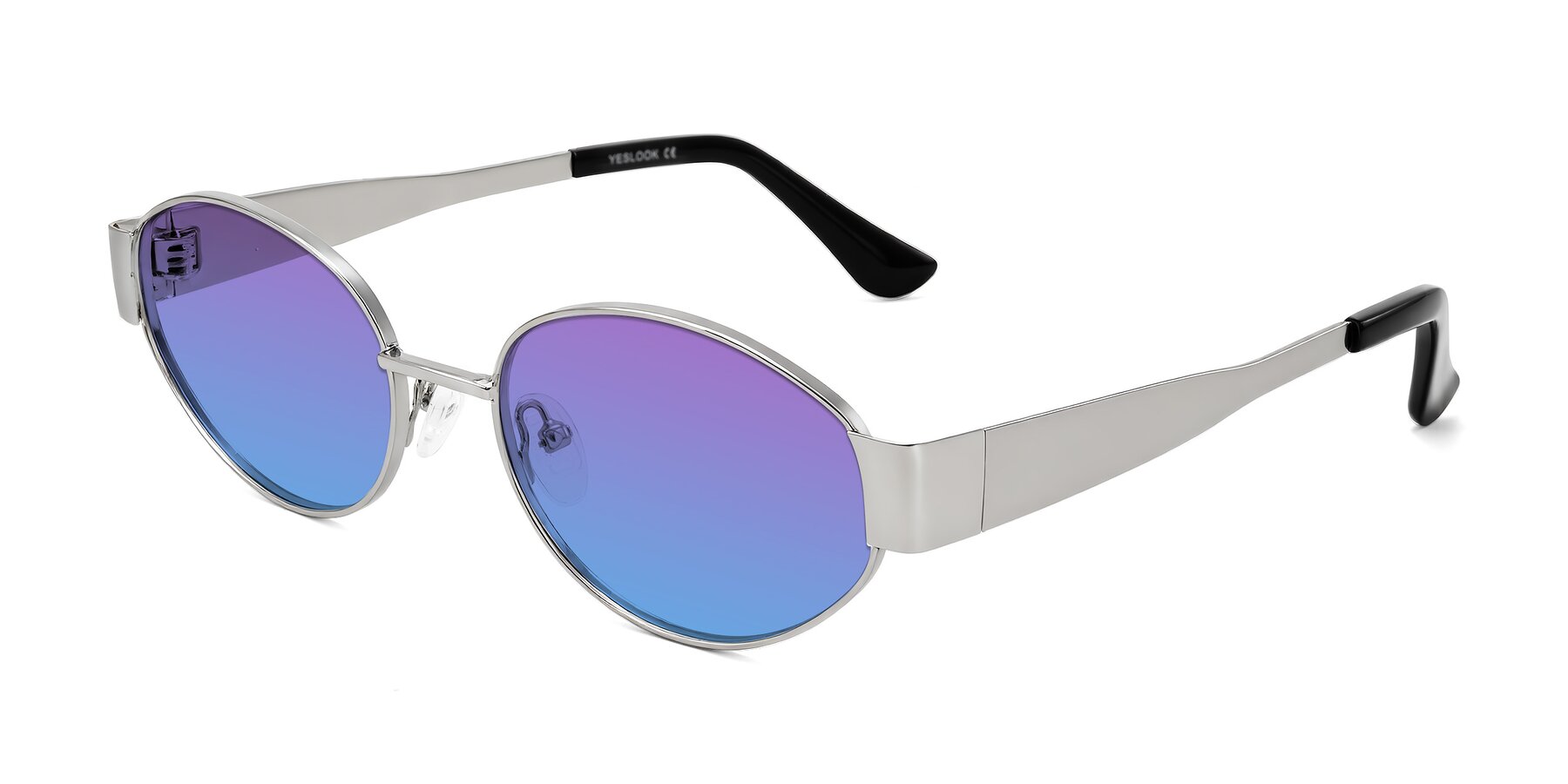 Angle of Kadrid in Silver with Purple / Blue Gradient Lenses