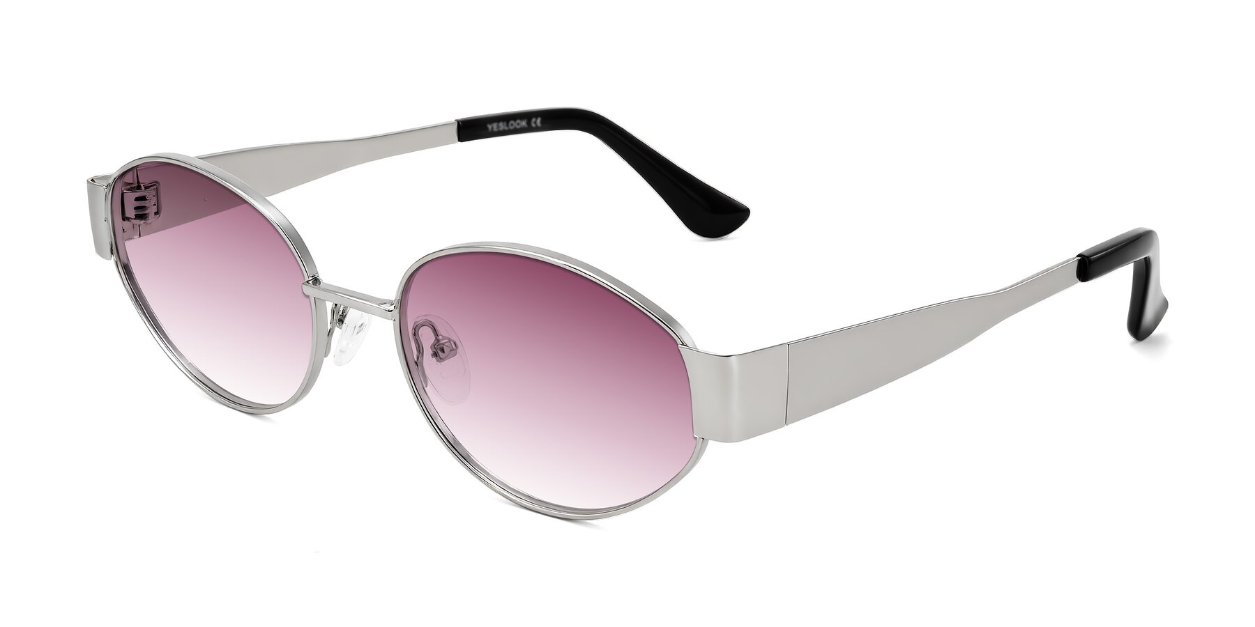 Angle of Kadrid in Silver with Wine Gradient Lenses