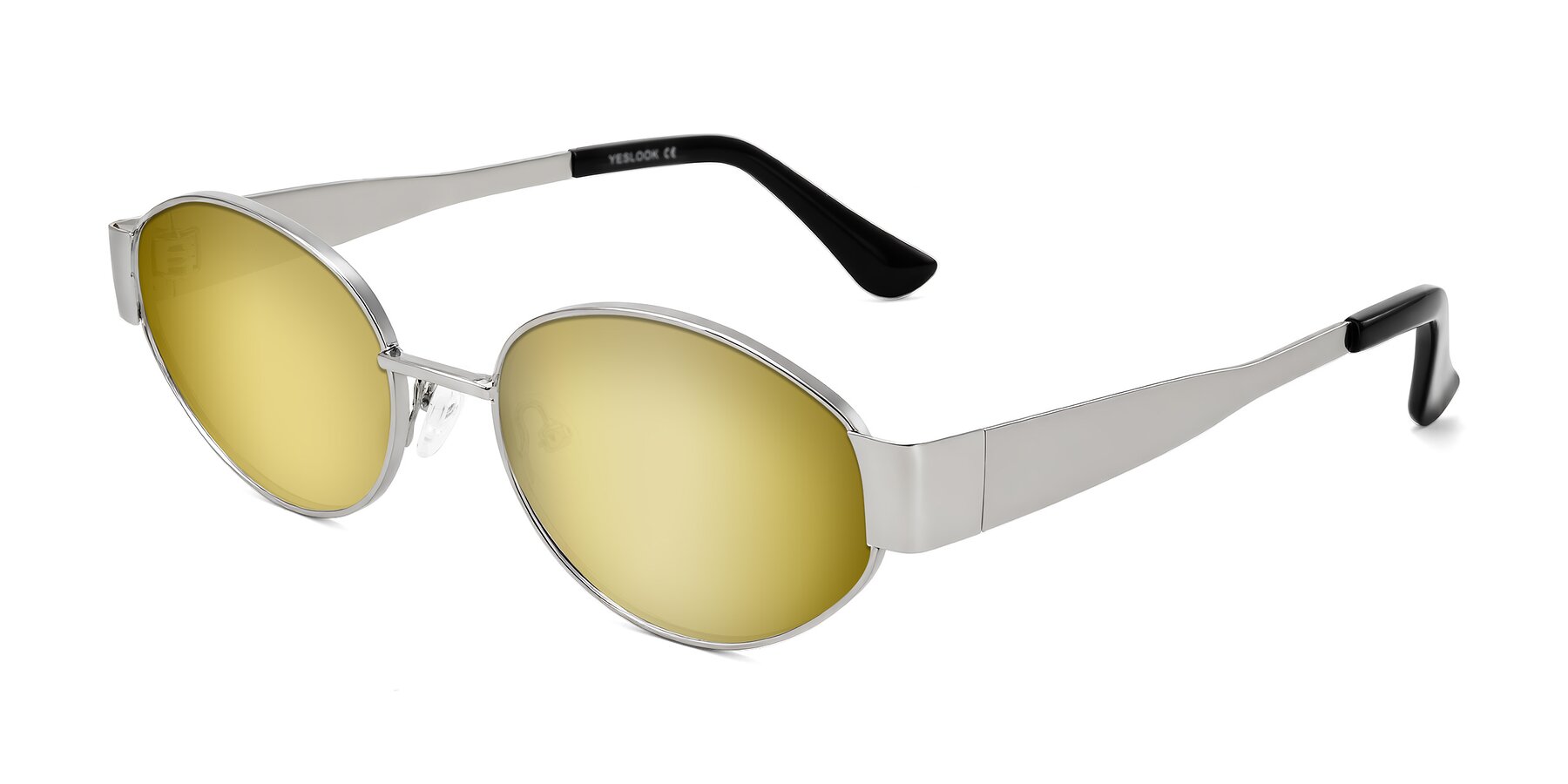 Angle of Kadrid in Silver with Gold Mirrored Lenses