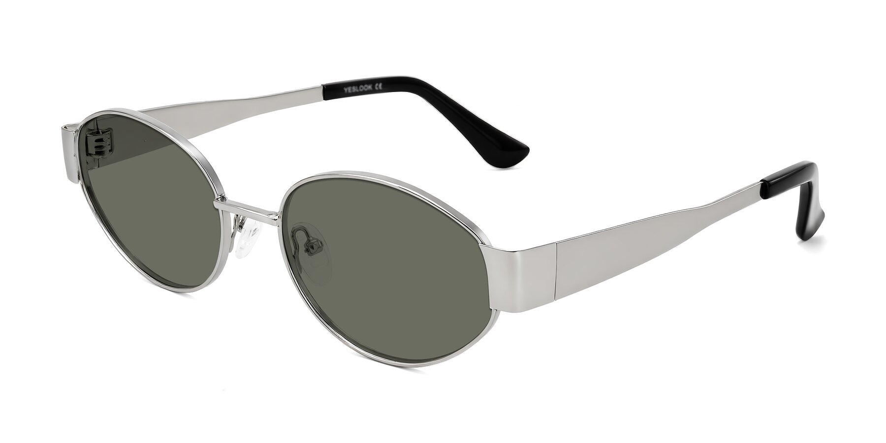 Angle of Kadrid in Silver with Gray Polarized Lenses