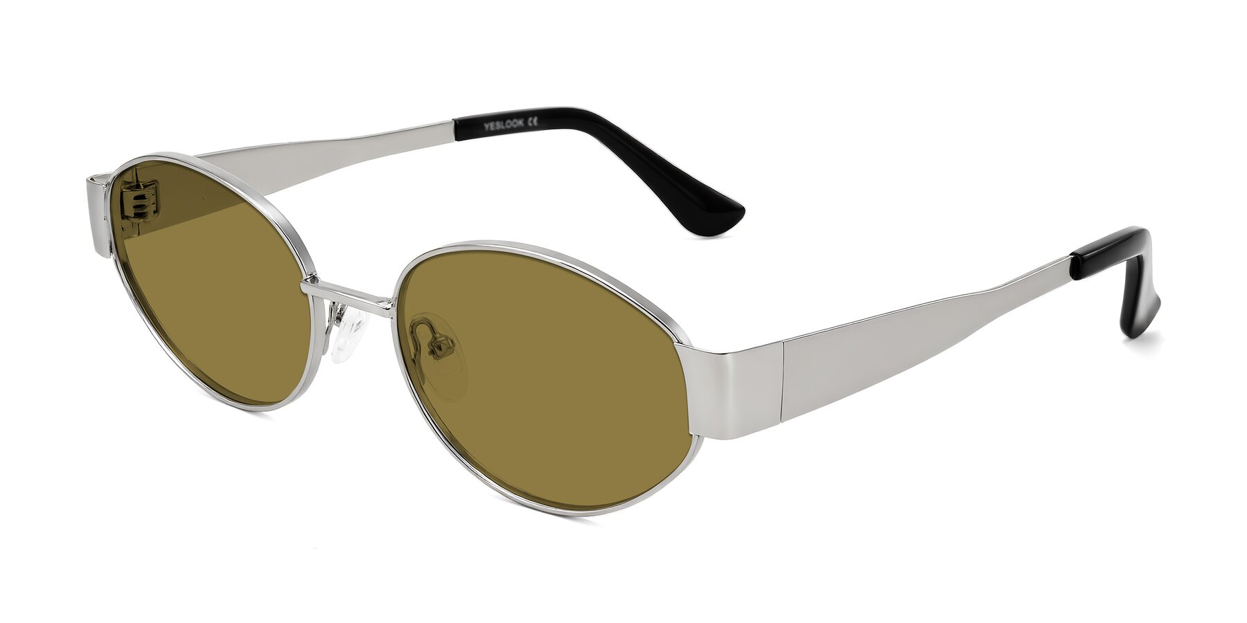 Angle of Kadrid in Silver with Brown Polarized Lenses