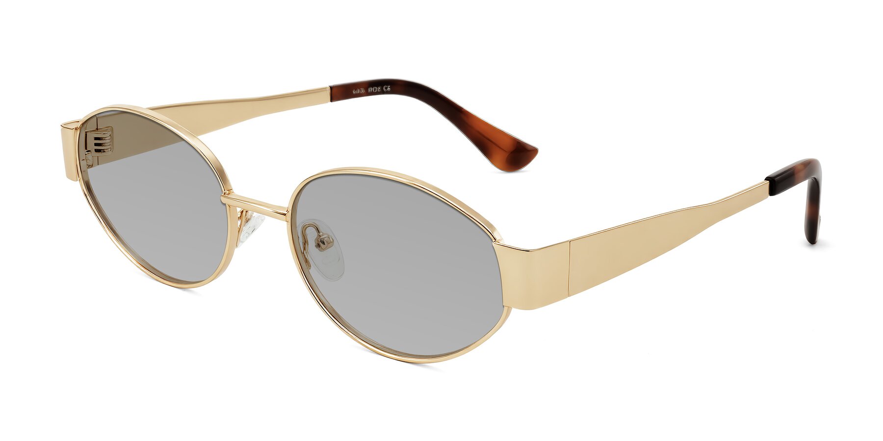 Angle of Kadrid in Gold with Light Gray Tinted Lenses