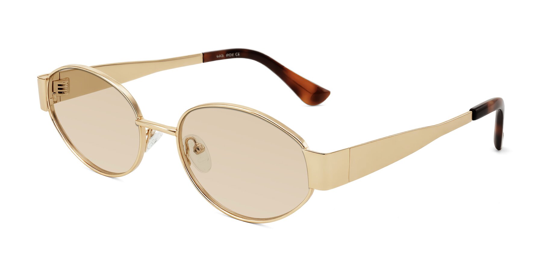 Angle of Kadrid in Gold with Light Brown Tinted Lenses