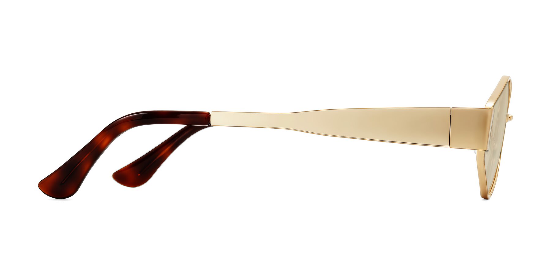 Side of Kadrid in Gold with Light Brown Tinted Lenses