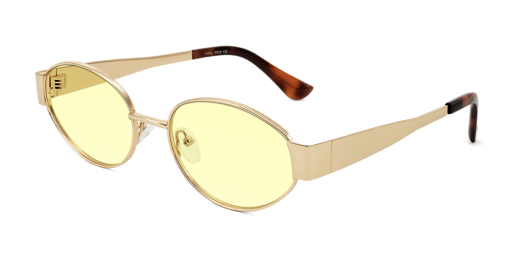 Angle of Kadrid in Gold with Light Yellow Tinted Lenses
