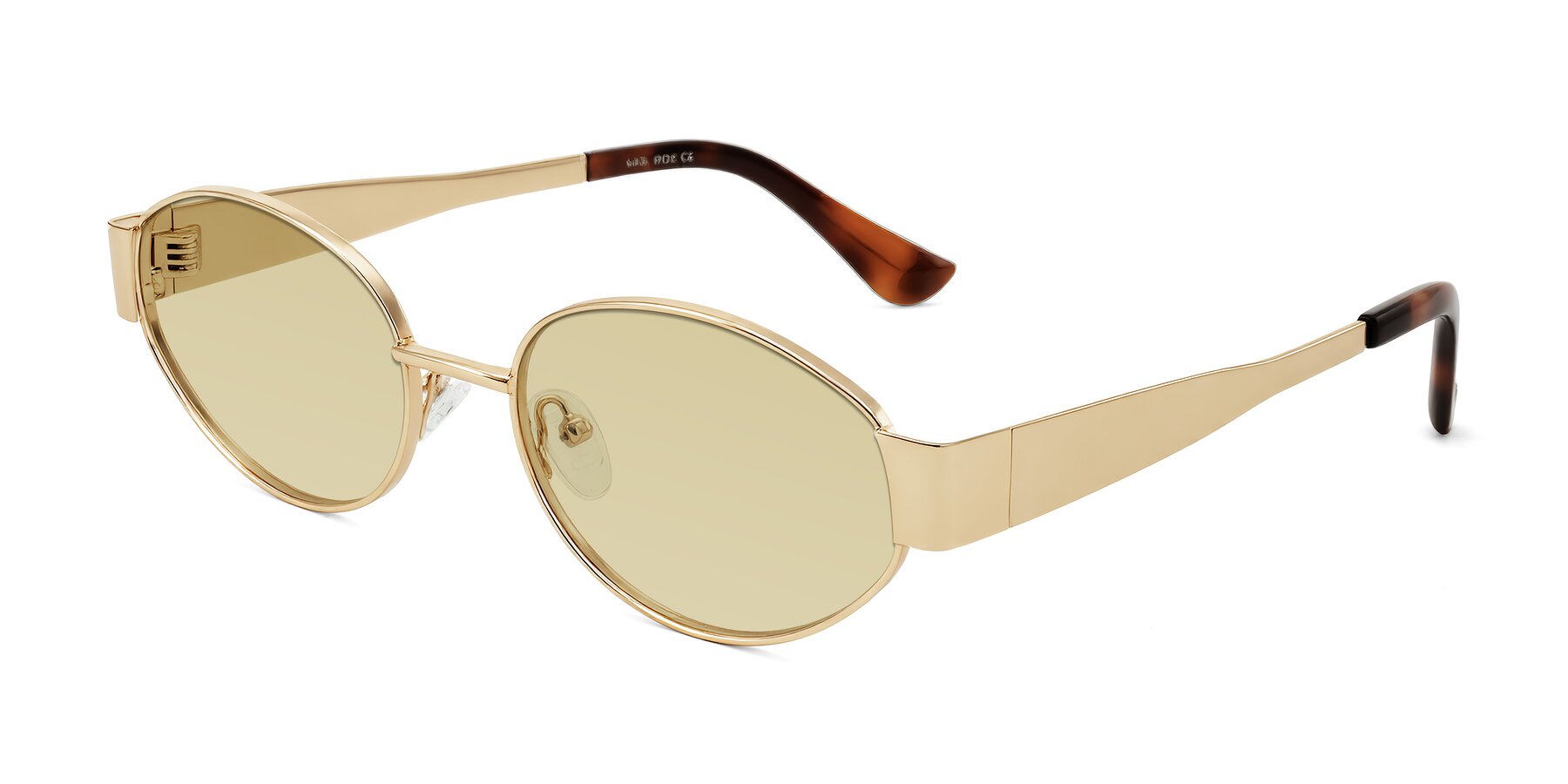 Angle of Kadrid in Gold with Light Champagne Tinted Lenses