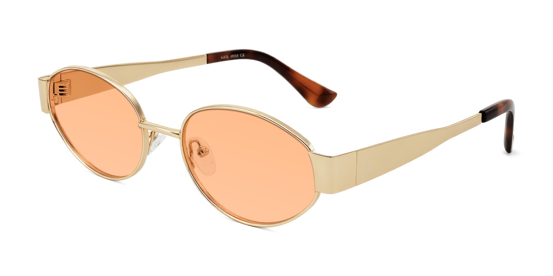 Angle of Kadrid in Gold with Light Orange Tinted Lenses